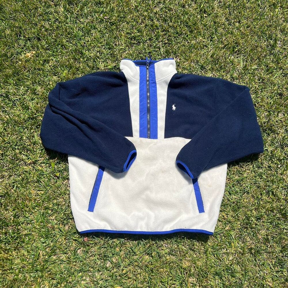 Polo Ralph Lauren fleece y2k gorpcore quarter zip mens size M